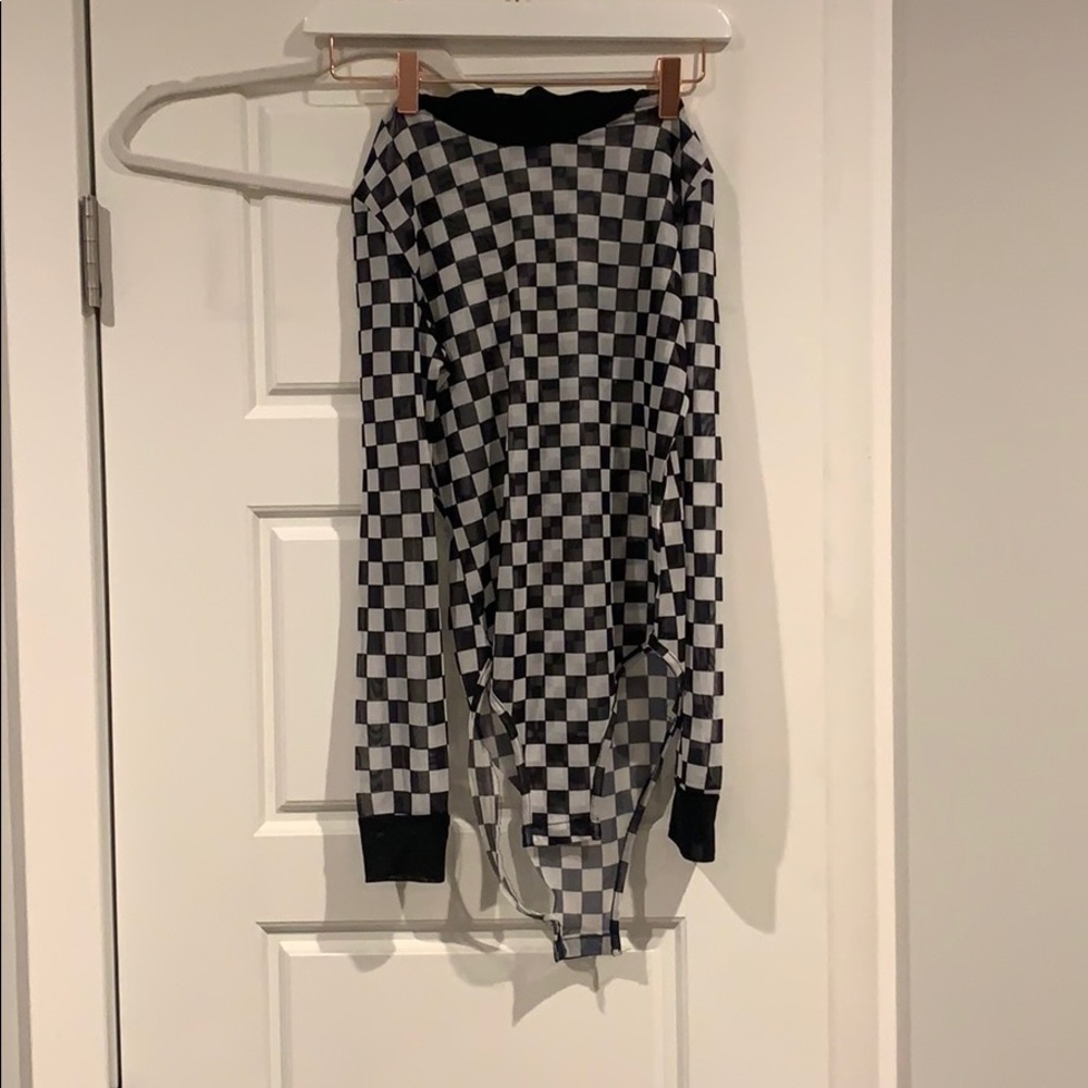Checkered bodysuit